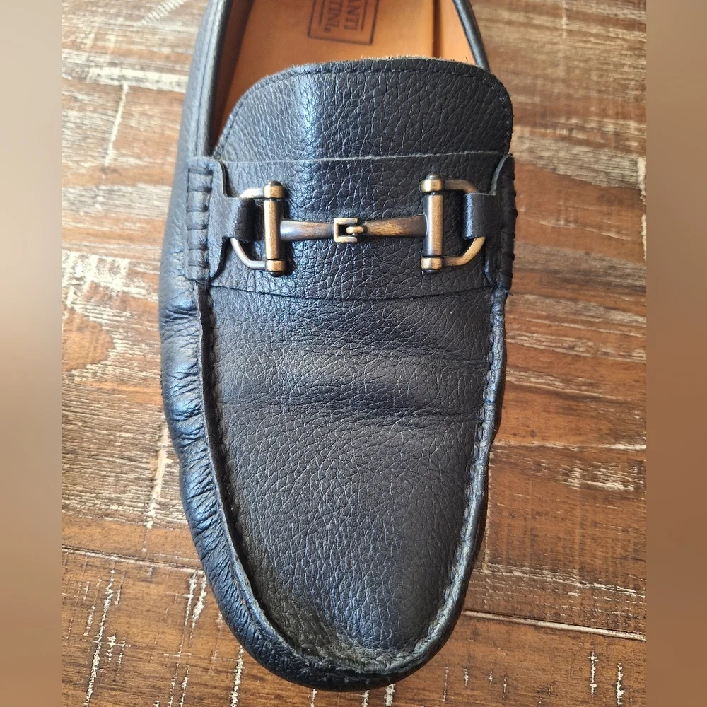Mercanti Fiorentini Men's Shoes Black‎ Leather Loafers Size 10 M Made in Brazil